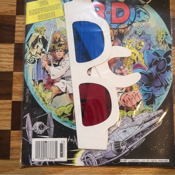 Star Wars 3D #1 Blackthorne Publishing 1987 with Glasses 10th Anniversary - Picture 4 of 7